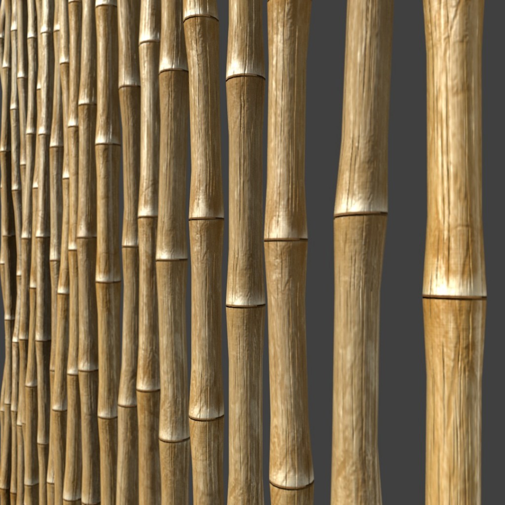 Bamboo Fence + textures preview image 1